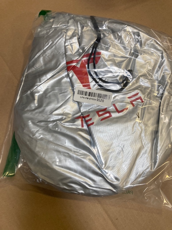 Photo 1 of 300T Sunshade for Tesla Model Y Model 3, Car Accessories 2025 for Tesla, Front Window Sunshade with Organizer Bag, Gifts for Tesla Owners (Red)