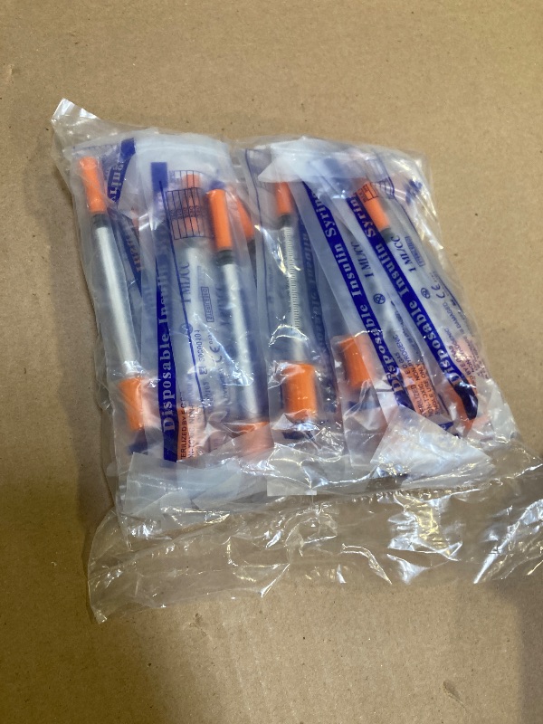 Photo 1 of U-100 1cc 31 Gauge 5/16 Inch Syringe, Individually Packed 20 PACK
