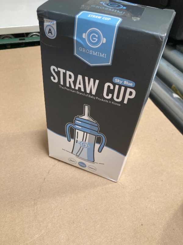 Photo 1 of GROSMIMI Spill Proof no Spill Magic Sippy Cup with Straw with Handle for Baby and Toddlers, Customizable, PPSU, BPA Free 10 oz (Sky blue)