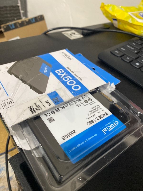 Photo 1 of Crucial BX500 2TB 3D NAND SATA 2.5-Inch Internal SSD, up to 540MB/s - CT2000BX500SSD1, Solid State Drive