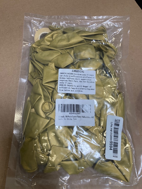 Photo 1 of 50pcs Metallic Gold Balloons, Helium Quality 12inch Chrome Gold Latex Balloons for Balloon Garland Arch As Wedding Graduation Birthday Party Decoration (with Ribbon & Glue)