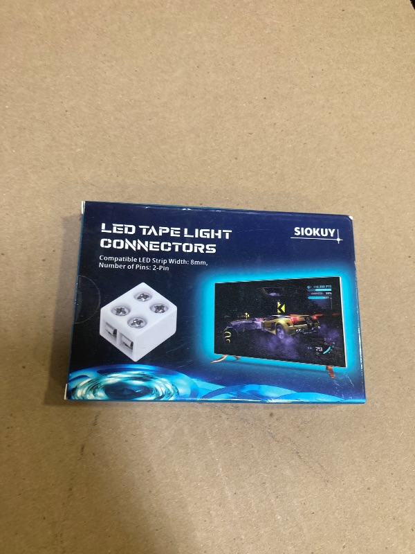 Photo 1 of 20 PCS 2-Pin 8mm Solderless LED Strip Connectors, Reliable and Easy-to-Install, Solidly Connected LED Light Connectors