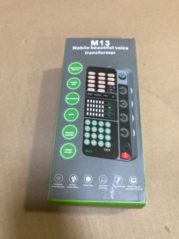 Photo 1 of Portable Voice Changer, Handheld Microphone Voice Modulator Gaming Recording with 16 Sound Effects, Mini Live Broadcast Voice Disguiser for Mobile Phone Computer PS4 PS5 Xbox One Games