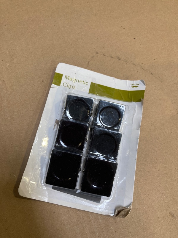 Photo 1 of Mr. Pen- Magnetic Clips, 6 Pack, 1.2", Black Magnetic Metal Clips