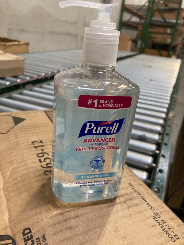 Photo 1 of PURELL® Advanced Hand Sanitizer Refreshing Gel, Clean Scent, 12 fl oz Pump Bottle