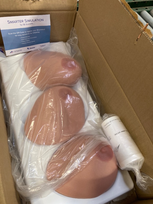 Photo 1 of 3B Scientific L55 Breast Self Examination Model Three Single Breasts on Base