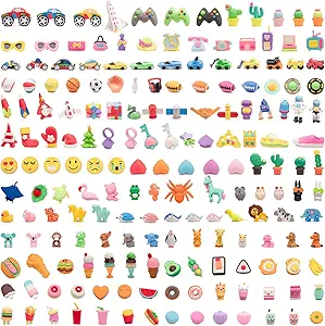Photo 1 of 182pcs 3D Cute Kids Erasers, Random Desktop Pet Toys Gifts, Classroom Rewards Kids Party Gifts, Various Styles Such as Animals, Food, Plants, Space, Princess, Sports, Halloween, Christmas
