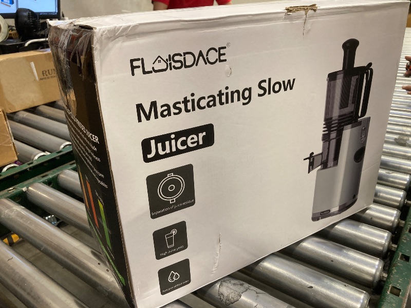 Photo 1 of Cold Press Juicer, 6.5" Extra Large Feed Chute Juicer Machines, Hands-Free 350W Slow Masticating Juicer Machines with High Juice Yield for Whole Vegetables & Fruits, BPA Free, Silver