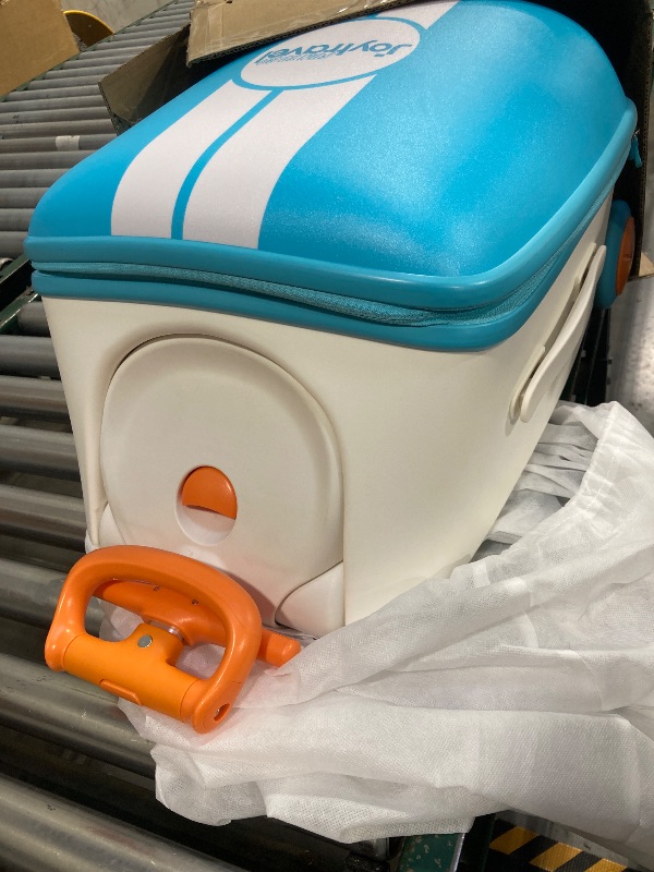 Photo 1 of Kids Ride-on Luggage with Spinner Wheels Suitcase, Kid's Ride-On Suitcase Help Your Child Relax, Carry On Trolley Luggage (lightBlue)