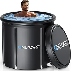 Photo 1 of ONLYCARE XXL Ice Bath Tub for Athletes/2 Adults – Constant Temperature 5H Portable Cold Plunge Tub with Cover for Fast Muscle Recovery, Stress Relief, 130 Gal Ice Plunge Tub for Indoor/Outdoor/Gym