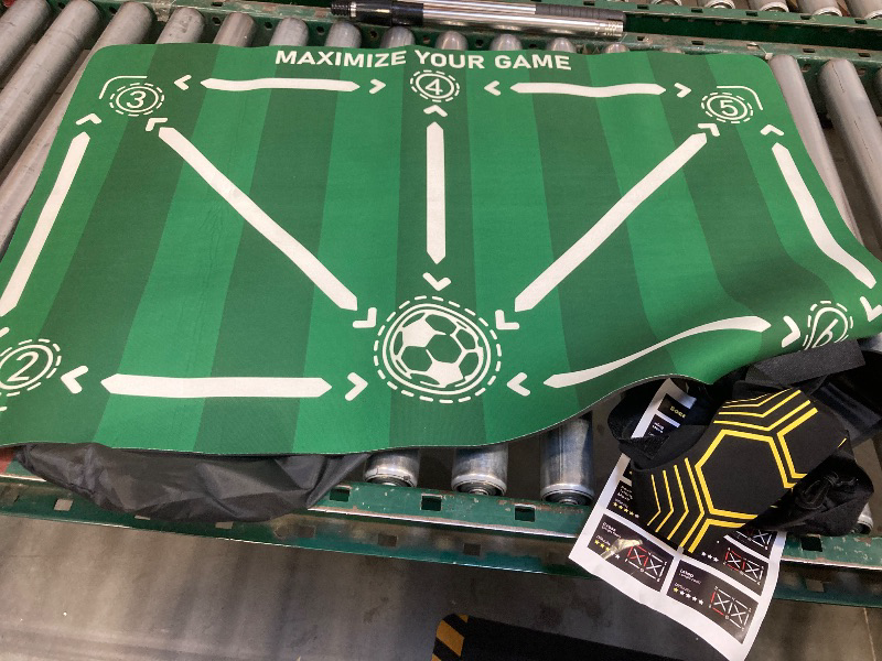 Photo 1 of Soccer Training Mat with Adjustable Soccer Trainer - Non-Slip Soccer Training