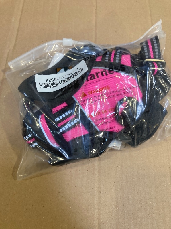 Photo 1 of rabbitgoo Dog Harness No Pull with 2 Leash Clips, Adjustable Soft Padded, Reflective Oxford No Choke Pet Vest with Easy Control Handle for Large Dogs, Hot Pink, S