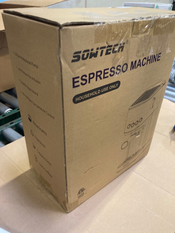 Photo 1 of SOWTECH Espresso Machine 20 Bar, Compact Espresso Maker with Milk Frother, Stainless Steel Coffee Machine with 42 oz Water Tank for Cappuccino, Latte&Cold Brew, Home&Office, Silver