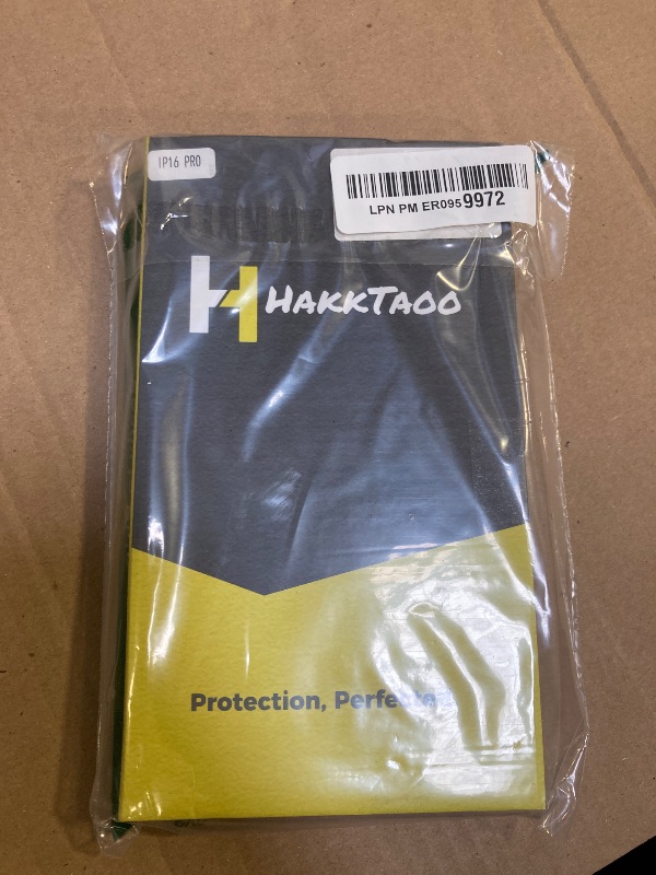 Photo 1 of HakkTaoo Case for iPhone 16 Pro with Slide Camera Cover+Screen Protector(2 Packs), Military Grade Shockproof Protective Cover, Rotated Ring Kickstand(A - Black)