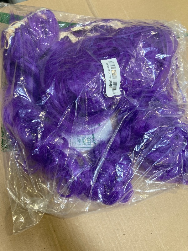 Photo 1 of MAGQOO Purple Braid Wig Kids Girls Light Purple Wig Long Braids Wigs Hair Cosplay Costume Party Wigs