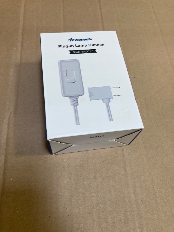 Photo 1 of DEWENWILS Plug in Dimmer Switch for Lamp, Table Lamp Dimmer for Dimmable LED/CFL Lights and Incandescent Bulbs, Full Range Slide Control, 5 ft Extension Cord, White