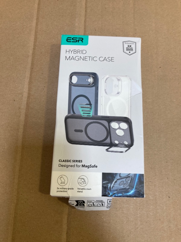 Photo 1 of ESR for iPhone 17 Pro Case with Stash Stand, Camera Control Cover Compatible with MagSafe, Military-Grade Drop Protection Magnetic Phone Case for iPhone 17 Pro, Scratch-Resistant Back Cover, Clear