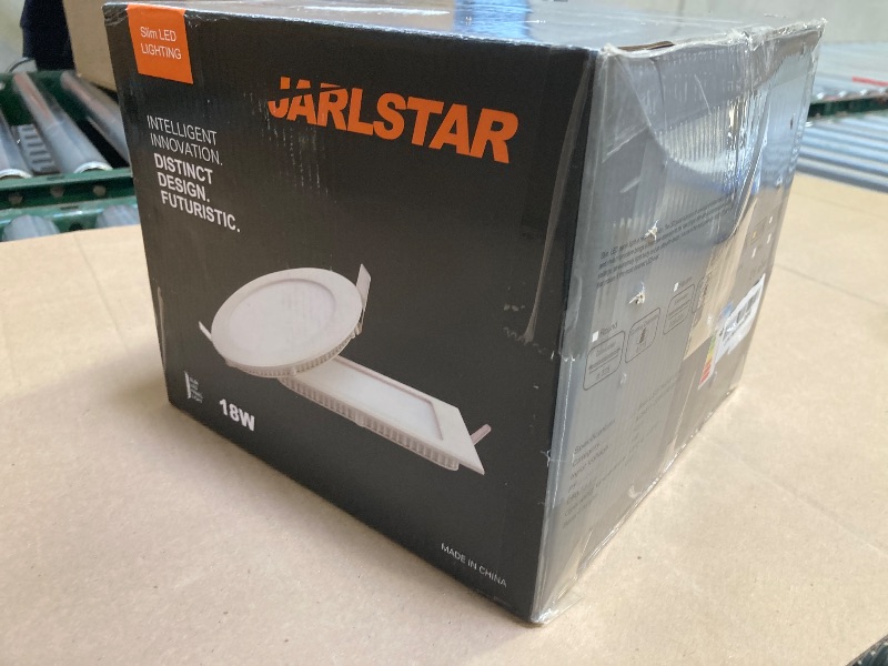 Photo 1 of JARLSTAR 8 Inch LED Recessed Light with Junction Box, 8Pack Ultra Thin LED Recessed Lighting.6000K Daylight, No Dimmable,18W 8" Recessed Ceiling Canless Wafer Downlight.Slim Can-Killer Lights,CRI80+