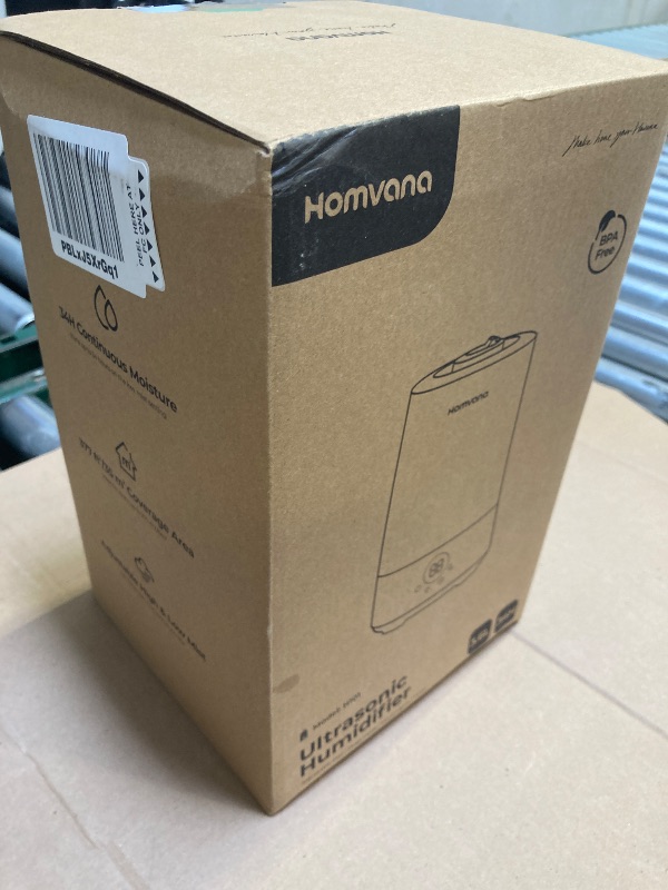 Photo 1 of Homvana Humidifiers for Bedroom Home, 3.6 L Cool Mist Top-Fill 34H Super Long Time, Quiet 23dB, Baby Humidifier, Oil Diffuser for Large Room, Plants, Nursery, Office BPA FREE, 7 Color Light Ultrasonic
