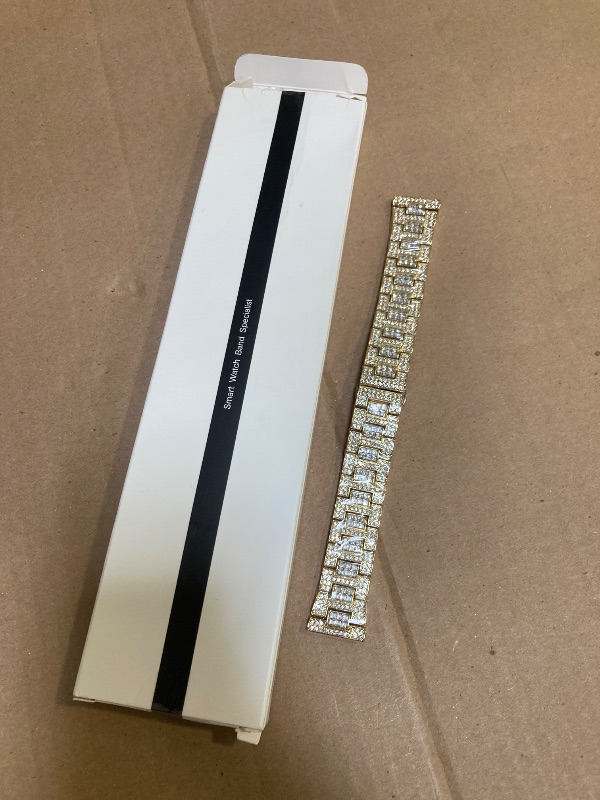 Photo 1 of SUPOIX Compatible with Apple Watch Band 40mm + Case, Luxury Shiny Diamond Replacement Metal Strap for Women & Soft TPU Bumper Protective Case for iWatch Series SE 6 5 4(40mm,Gold)