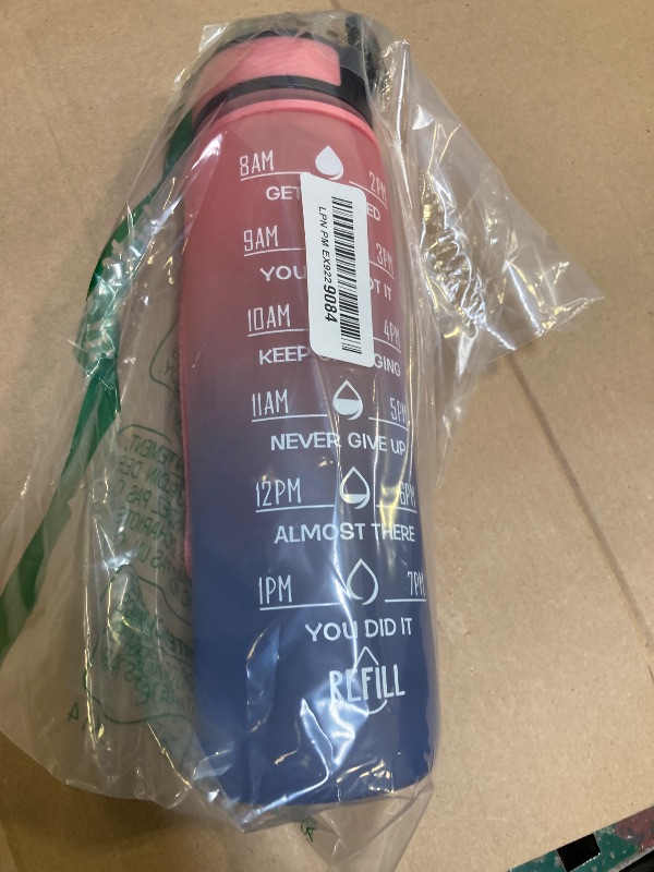 Photo 1 of Hyeta 32 oz Water Bottles with Times to Drink and Straw, Motivational Water Bottle with Time Marker, Leakproof, Drinking Sports Water Bottle for Fitness, Gym and Outdoor
