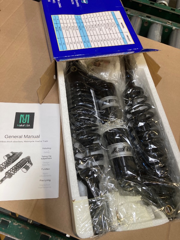 Photo 1 of Mallofusa 320mm Pair Rear Motorcycle Shock Absorbers Suspension Eye to Clevis Universal for Kawasaki Honda Yamaha Suzuki Black