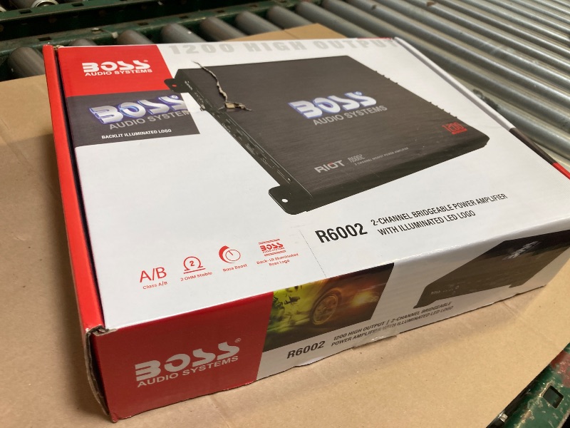 Photo 1 of BOSS Audio Systems R6002 2 Channel Car Amplifier - 1200 High Output, Low/High Level Inputs, High/Low Pass Crossover, Hook Up to Subwoofer for Bass