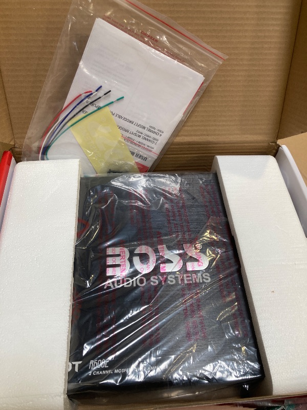 Photo 1 of BOSS Audio Systems R6002 2 Channel Car Amplifier - 1200 High Output, Low/High Level Inputs, High/Low Pass Crossover, Hook Up to Subwoofer for Bass