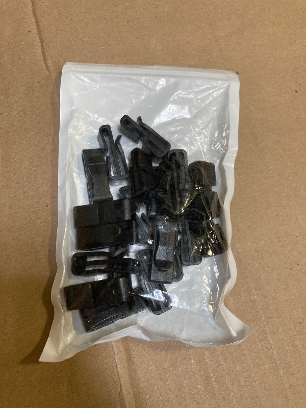 Photo 1 of 20 Pack Plastic Webbing Ending Clip, 1" Tactical Backpack Bag Strap Clip Molle Webbing Replacement Molle Belt Keeper Hook Helmet Goggle Slip Buckle
