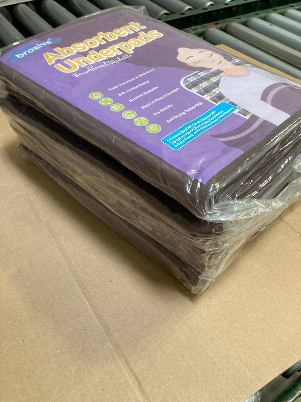 Photo 1 of Brosive Bed Pads Washable Waterproof 36x52 Inch (4 Pack), Extra Large Washable Pads for Incontinence, Bed Wetting, and Pet Protection, Brown Ideal for Elderly, Adults, Kids and Pets