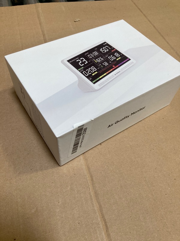Photo 1 of 16 in 1 Air Quality Monitor Indoor 7" Display 9 AQI+7 AQI Alerts Air Quality Meter for CO2, TVOC, PM2.5 PM1.0 PM10, HCHO, Temperature Humidity AQI & Time, Air Detector Air Quality Tester for Home
