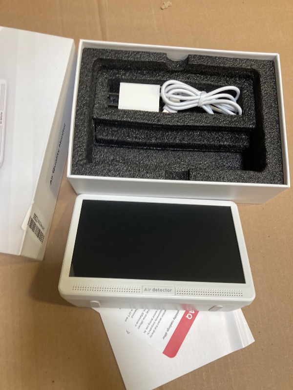 Photo 1 of 16 in 1 Air Quality Monitor Indoor 7" Display 9 AQI+7 AQI Alerts Air Quality Meter for CO2, TVOC, PM2.5 PM1.0 PM10, HCHO, Temperature Humidity AQI & Time, Air Detector Air Quality Tester for Home