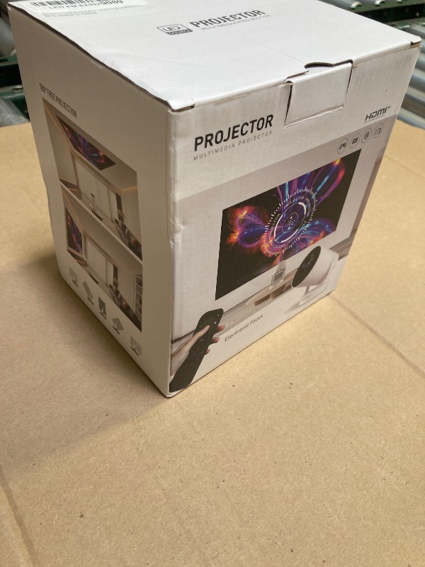 Photo 1 of ?Electric Focus?Mini Portable Projector with 4K Support, Bluetooth 5.4 WIFI6, 5watt Sound Base Speaker, 260 ANSI, Android 11, 210° Rotation , Auto Keystone Correction Video Projector HY300 PLUS