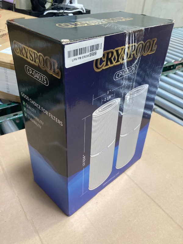 Photo 1 of Cryspool® 04075 Filter Compatible with C-4950, PRB50-IN, FC-2390, Guardian 413-212-02, J200 Series Filter, 03FIL1600, 373045, Cal Spa Hot Tub Filter, 50 Sq. Ft Spa Filter Cartridge, 2 Pack