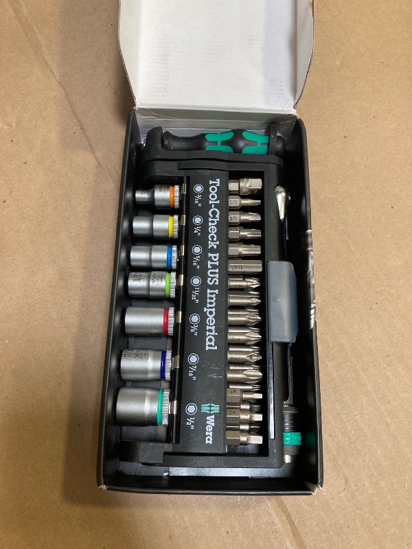 Photo 1 of Wera 056490 Tool-Check Plus Bit Ratchet Set with Sockets - Metric