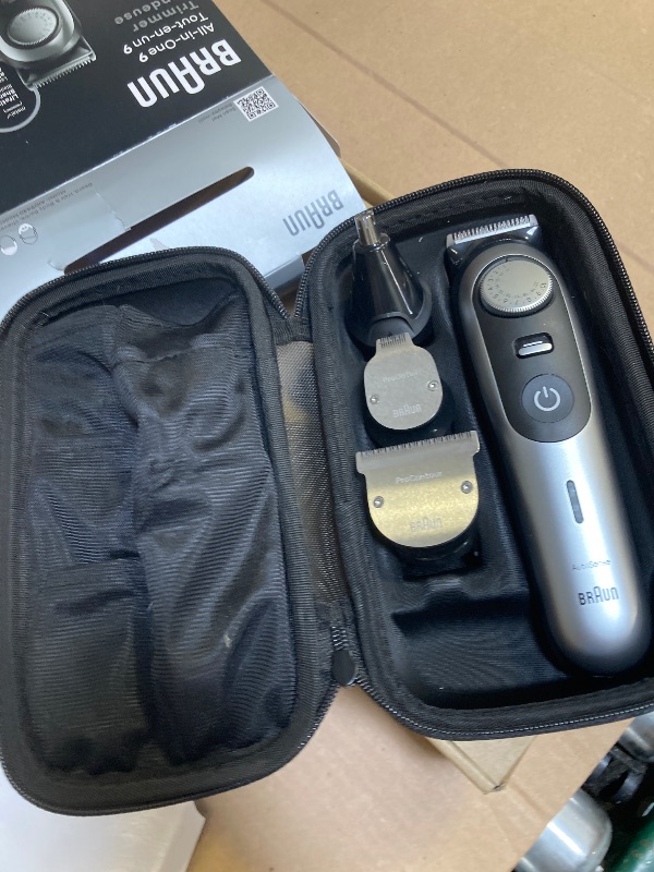 Photo 1 of Braun All-in-One Men's Shaving Kit Series 9 9440, 13-in-1 Beard, Face, Nose, Ear Trimmer, Hair Clippers, Body Groomer and Manscaping
