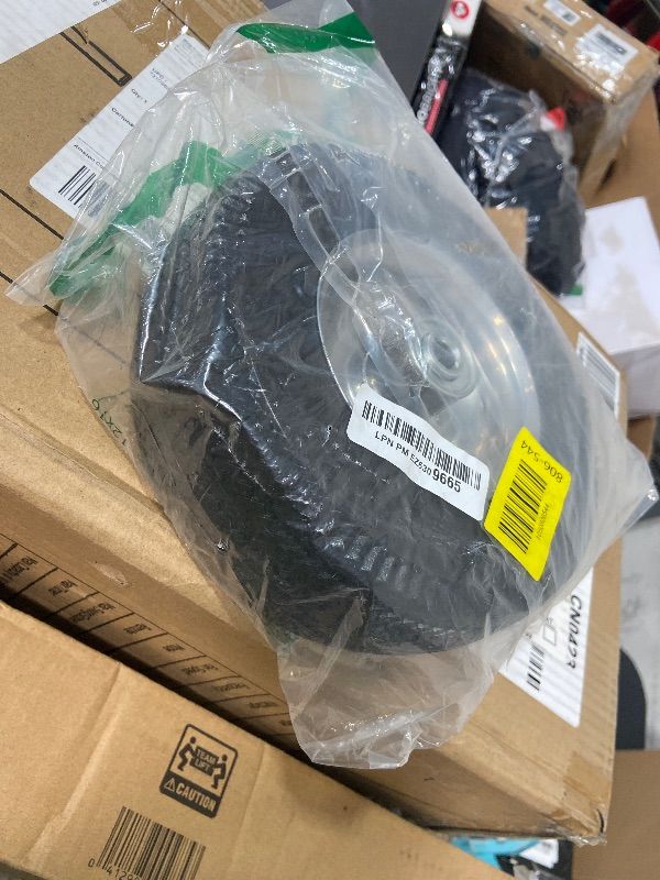 Photo 1 of BAIVE BW 8.5" Flat Free Solid Polyurethane Tire and Wheel, 2.80/2.50-4 PU Airless Tires with 1/2" Ball Bearings, 3" Centered Hub for Hand Truck/Utility Cart/Dollies/Garden Trailers/Various Carts, 1 Pc