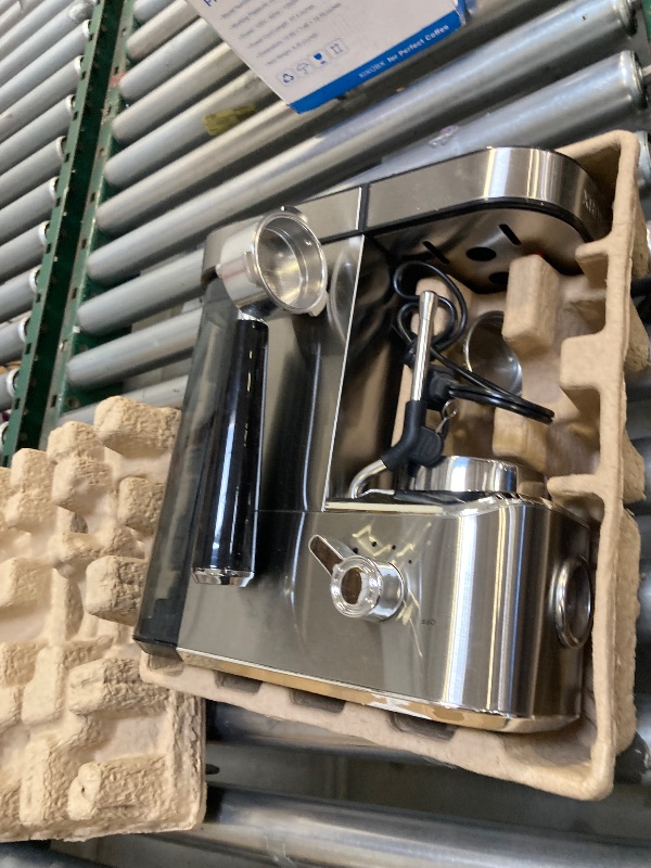 Photo 1 of XIXUBX 20Bar Espresso Machine, Compact Espresso Maker with Milk Frother, Stainless Steel Coffee Machine for Cappuccino&Latte, 42oz Water Tank, Visible Pressure Gauge, Home&Office, Silver