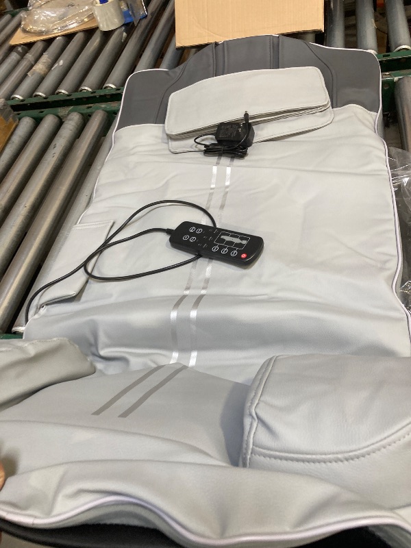 Photo 1 of  Full Body Massage Mat with Airbags Stretching & Heating, 3D Lumbar Traction & Relaxation, Back Massager Pad, 4 Modes 3 Intensities 3 Heat Levels, PU Leather, Portable & Foldable Design, Fit 5'1-6'0 