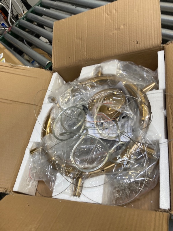 Photo 1 of  Macarena Modern Crystal Gold Chandelier Dinning Room Light Fixture Firework Round Pendant Hanging Lighting for Bedroom Living Room Closet Bathroom Kitchen 