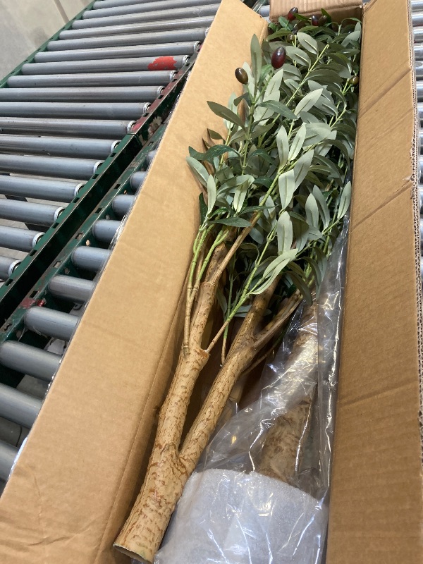 Photo 1 of  Artificial Olive Trees 5ft, Faux Faux Olive Tree Indoor with Realistic Tall Fake Plant Tree Trunk and Fruits,Olive Branches Silk Plants for Home Room Office Decor and Housewarming Gift 