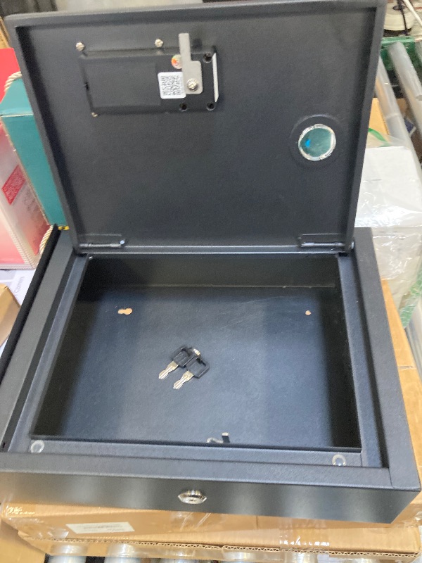 Photo 1 of DiDiHere Mailbox with Electronic Lock, Locking Mail Boxes for House, Wall Mount Business Suggestion Box, Key Drop Box, One Time Code/Permanent Code/Spare Key Unlock, Large Capacity, Black, 14x4x10in
