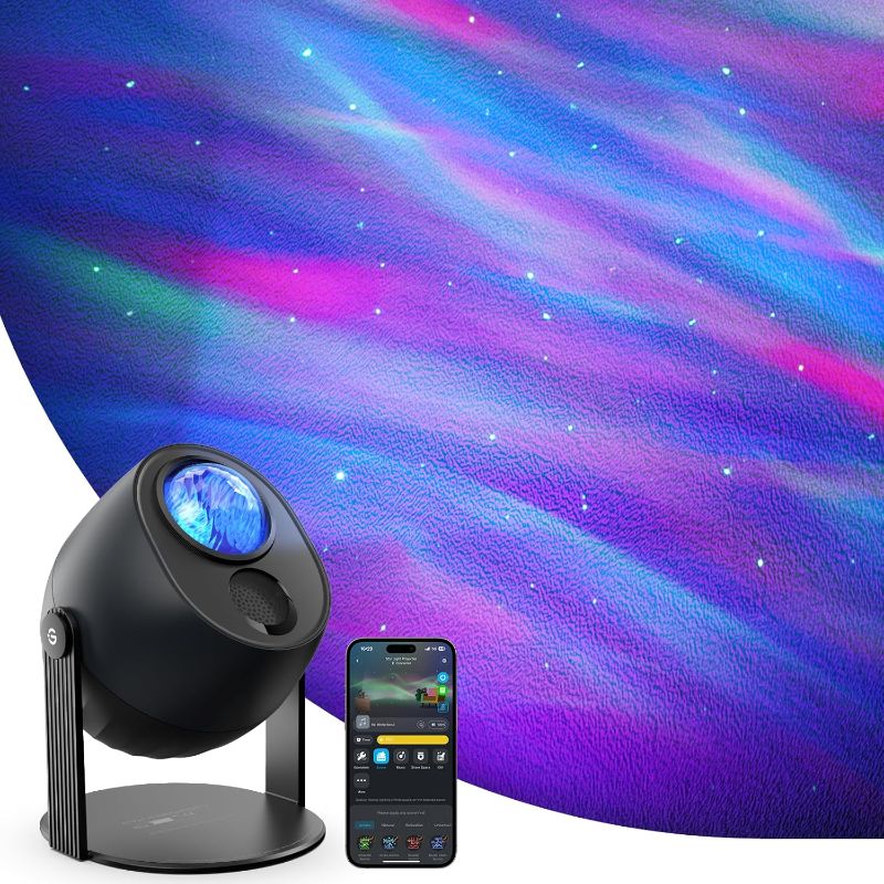 Photo 1 of Govee Star Light Projector with 3 Aurora Flowing Effects, Star Projector Works with Matter, Alexa and Google Assistant, 16 Million Colors, 52 Scene Modes, Night Light Projector, Without Plug
