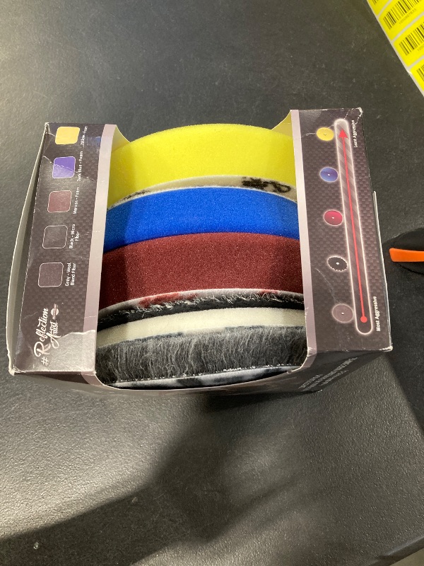 Photo 1 of The Rag Company - Buff and Shine Reflection Artist Complete 6" Buffing Kit - Combination of Five Pads, URO line, Easy to Use Combo