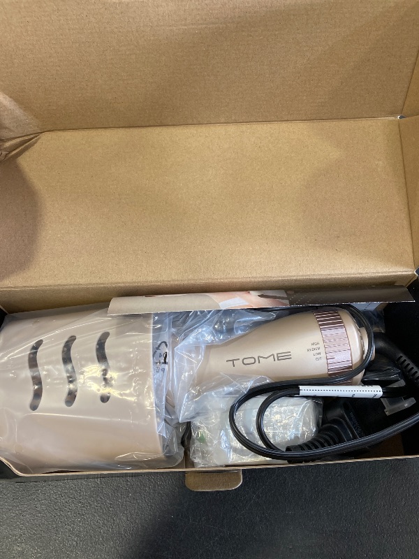Photo 1 of Tome Blow Dryer Brush with Protective Cover, Auto Dual Voltage Hair Dryer Brush?120-240V? with European Travel Adapter, Mini Size 2 Inch Hair Volumizer Brush for Travel (Tome Color)