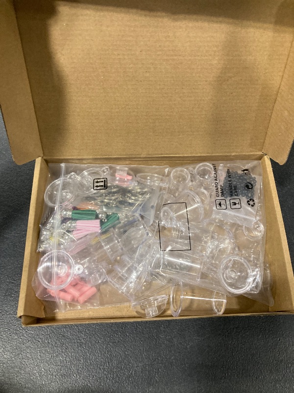 Photo 1 of OLYCRAFT 204pcs Mini Cup Keychain Kit Bubble Tea Accessories Set Pendant Charms with Rings Tassels Straws for DIY Earring Making