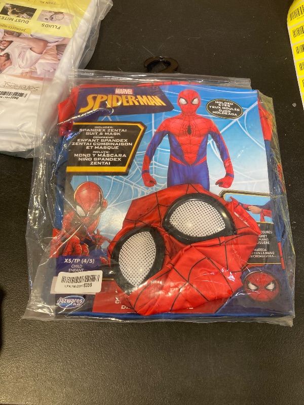 Photo 1 of Marvel Spider-Man Official Youth Deluxe Zentai Costume - Deluxe Two-Way Stretch Spandex with Invisible Zippers and Wrist Openings for Added Convenience (XS) Multi