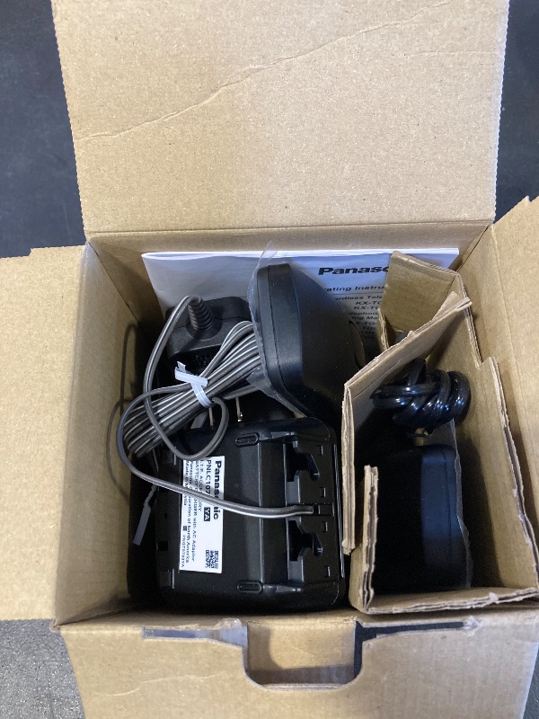 Photo 1 of Panasonic Expandable Cordless Phone System with Amber Backlit Display – 2 Handsets – KX-TGC352B (Black)