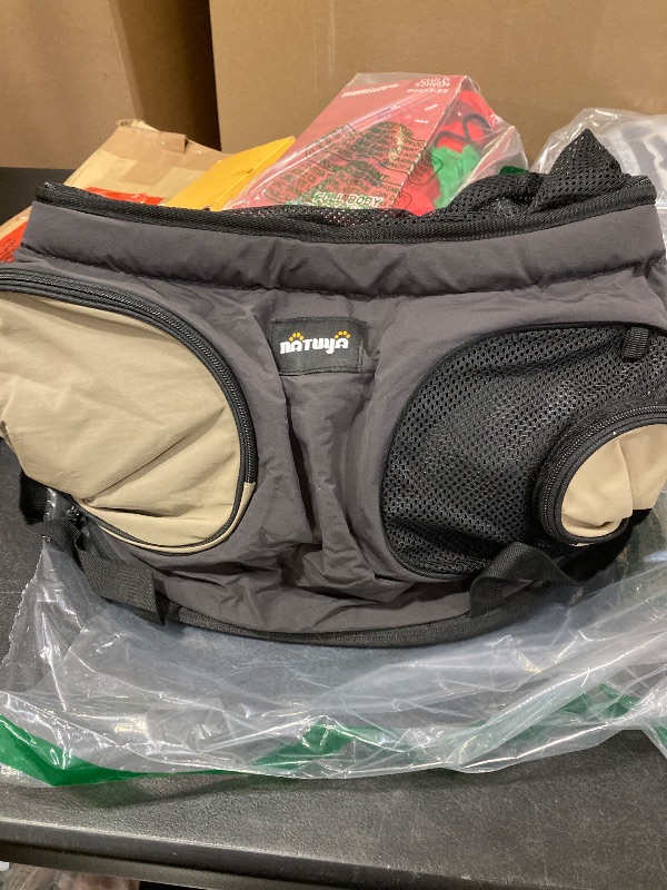 Photo 1 of NATUYA Dog Front Carrier, Pet Carrier Front-Pack for Small Dog Puppy Cat, Travel Hiking Waterproof Lightweight Pet Bag, Padded Bottom Mat & Zip Pockets (Cream)
