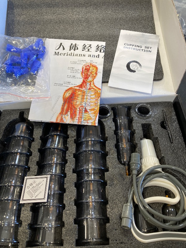 Photo 1 of Cupluw Cupping Kit for Massage Therapy - 32 Cups Professional Chinese Cupping Set with Magnetics, Vacuum Cupping Therapy Set for Cellulite Reduction Muscle Pain Relief with Manual Pump